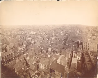 Panorama von Philadelphia vom Sparks Schutzturm, Nordwestansicht, 1870